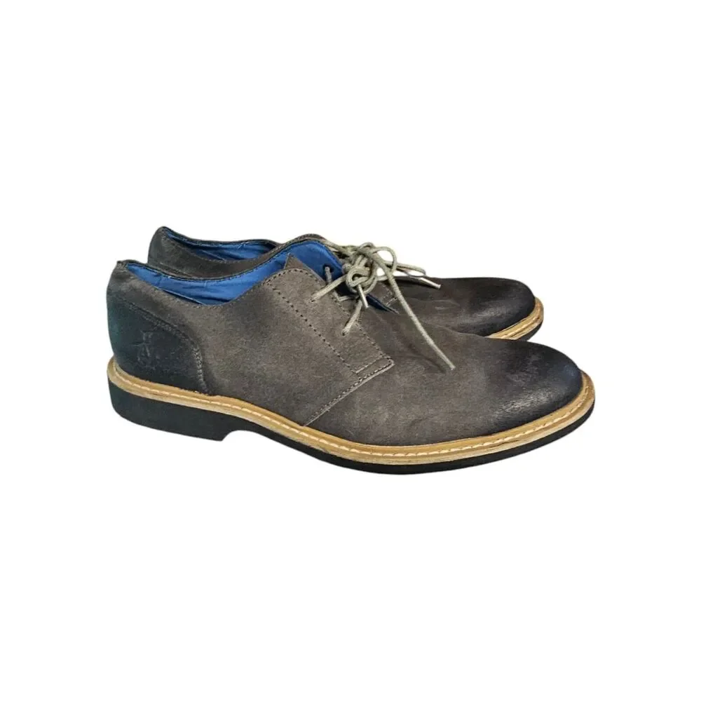 ORIGINAL PENGUIN Shoes Waxy Suede‎ Gray Oxfords Size 9.5